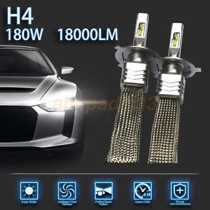 2x H4 180W 18000LM LED Headlight Kit Low Beam Head Light Bulbs 6500K