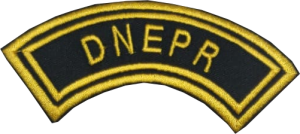 Brodeerattu kaarimerkki Dnepr